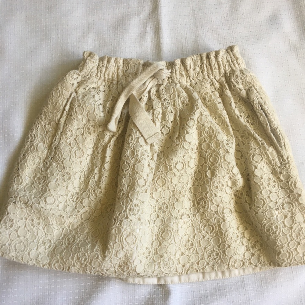 Crewcuts Cream Lace Overlay Skirt 4/5